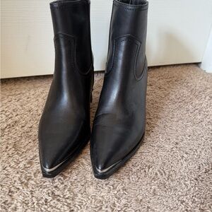 PAIGE Black Heeled Boots Never worn